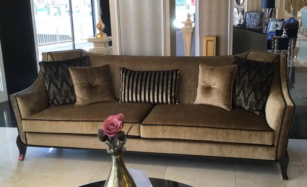 Casa Padrino luxury baroque sofa gold / black 250 x 90 x H. 100 cm - Living room sofa in baroque style - Baroque Furniture - Noble & Magnificent Neue Kollektion