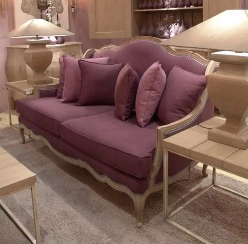 Meistverkauft Casa Padrino luxury baroque sofa purple / antique beige 185 x 95 x H. 111 cm - Living room sofa with decorative pillows - Noble baroque furniture