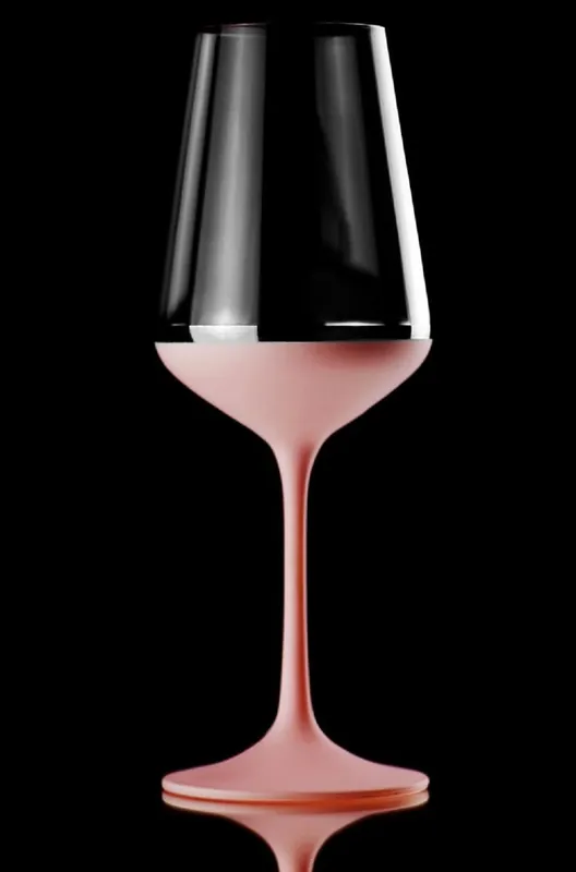 Beliebt Casa Padrino luxury red wine glass set of 6 old pink / silver Ø 8.5 x H. 24 cm - Handmade and hand painted wine glasses - Hotel & Restaurant Accessories - Luxury Quality