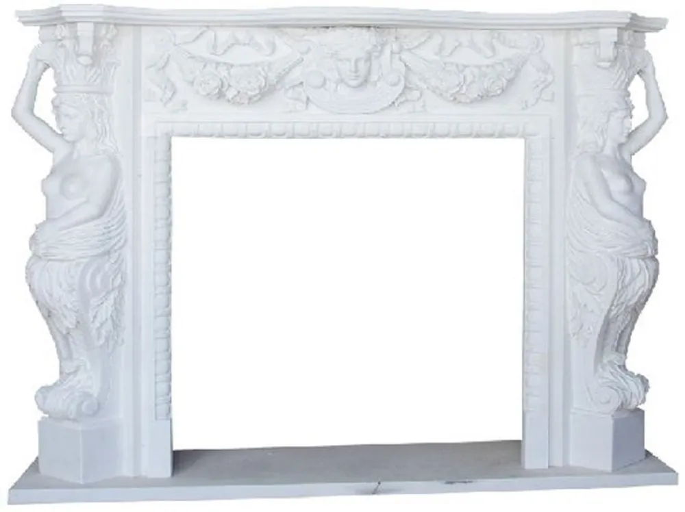 Schnäppchen Casa Padrino luxury baroque fireplace surround white 180 x 40 x H. 140 cm - Magnificent fireplace surround made of high quality marble - Decorative accessories in baroque style