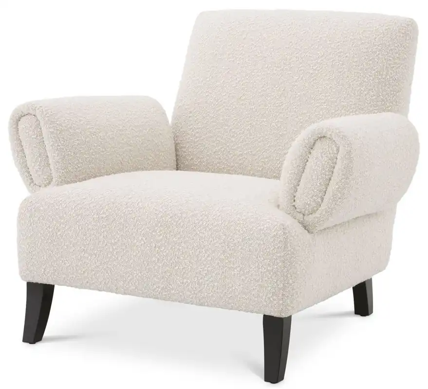 Casa Padrino luxury armchair cream / black 95 x 90 x H. 80 cm - Living room armchair - Luxury living room furniture Rabatt