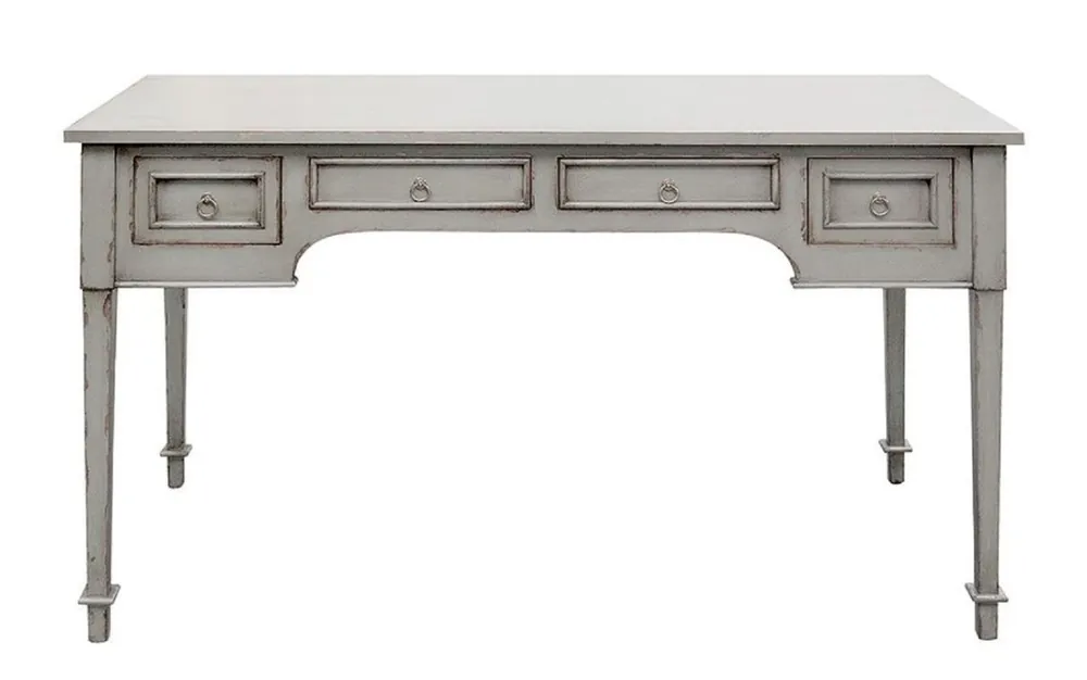 Meistverkauft Casa Padrino luxury country style desk with 4 drawers antique gray 100 x 65 x H. 75 cm - Handmade solid wood office table - Office furniture in country style
