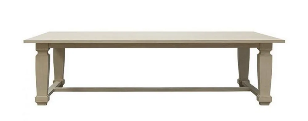 Casa Padrino luxury country style dining table light gray 220 x 100 x H. 77 cm - Handcrafted solid wood kitchen table - Noble country style solid wood dining room furniture Top-Angebot
