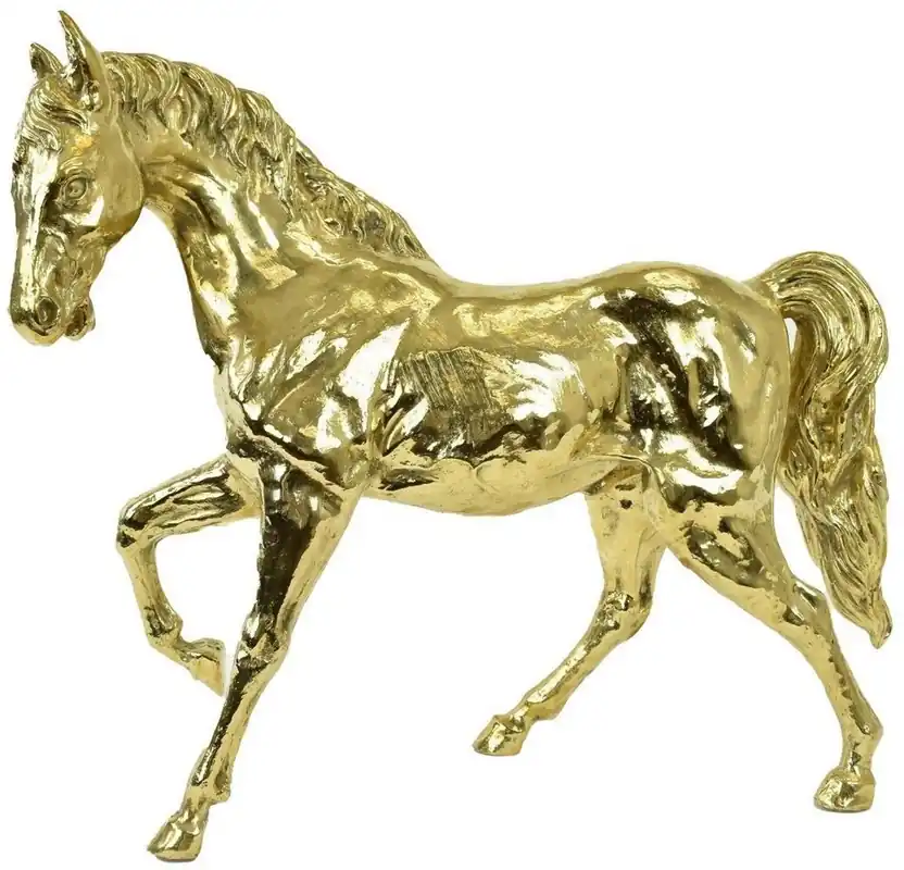 Casa Padrino luxury bronze figure horse gold 80 x 20 x H. 70 cm - Bronze Sculpture - Decoration Figure - Decoration Accessories - Luxury Collection Nur Für Kurze Zeit