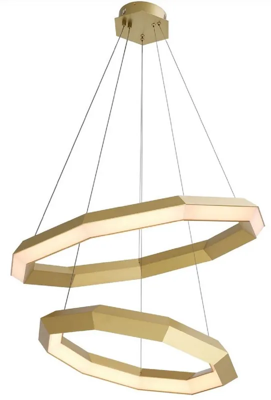 Saisonangebot Casa Padrino luxury LED chandelier antique brass Ø 80 x H. 206 cm - Living room chandelier - Hotel chandelier - Luxury Quality