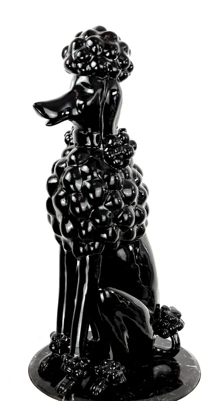 Jetzt Bestellen Casa Padrino deco figure poodle dog black H. 63 cm - Weatherproof decoration sculpture - Living room decoration - Garden decoration - Terrace decoration
