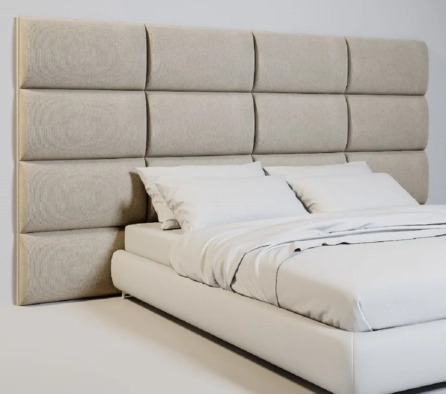Casa Padrino Luxury Velvet Bed Headboard Beige 300 x 14 x H. 180 cm - Bedroom Furniture - Hotel Furniture - Luxury Collection Finale Aktion
