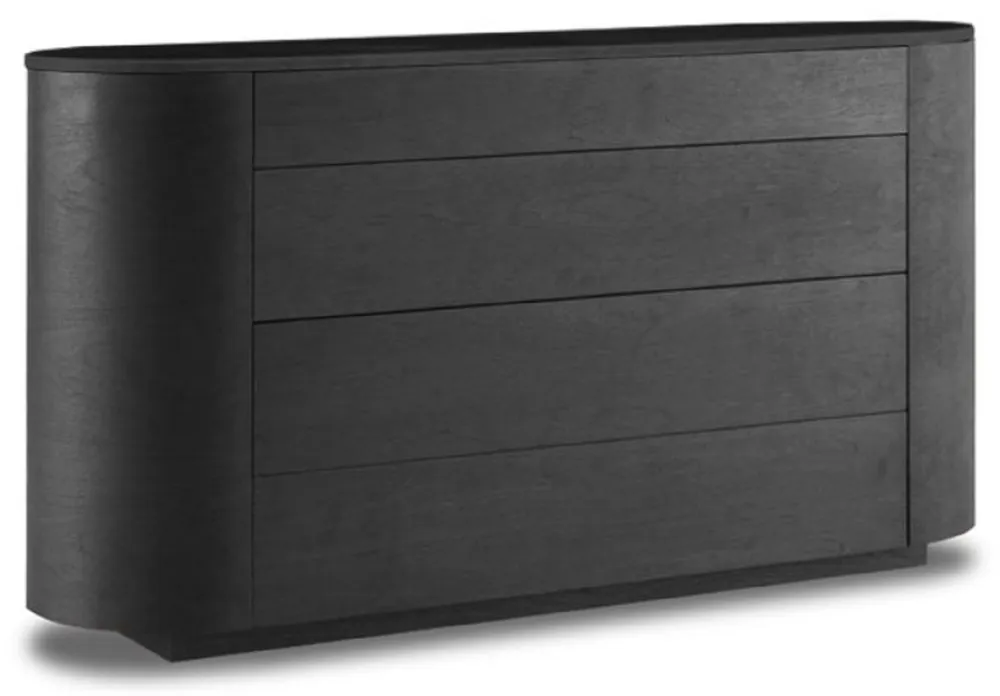 Casa Padrino luxury sideboard anthracite gray / black 140 x 42 x H. 75 cm - Solid wood cabinet with drawers and marble top - Luxury Furniture Begrenztes Angebot
