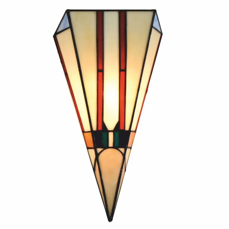 Top-Seller Casa Padrino Art Deco Tiffany Wandleuchte Bunt H. 38 cm - Tiffany Leuchten
