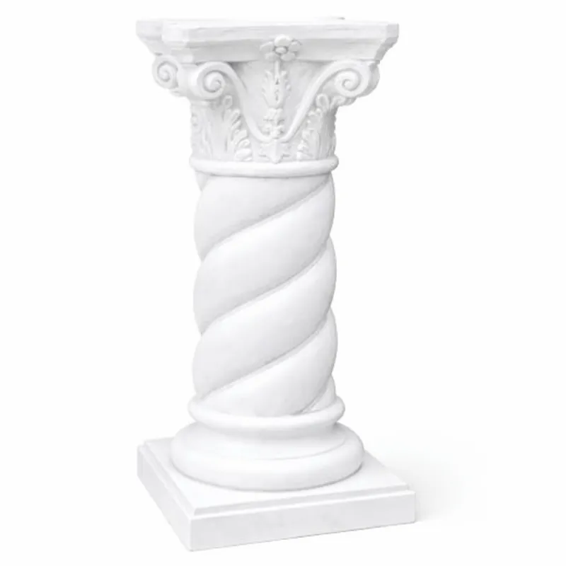 Schnäppchen Casa Padrino Barock Garten Deko Säule Weiß H. 70 cm - Barockstil Garten Deko