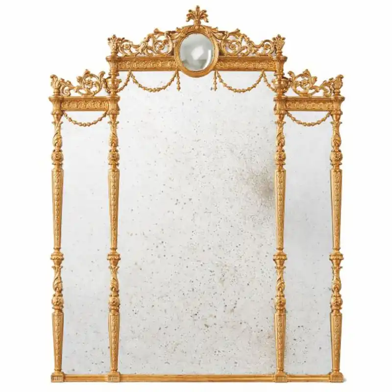 Casa Padrino Luxus Barock Spiegel Gold / Antik H. 185 cm - Barock Möbel - Made in Italy Angebot