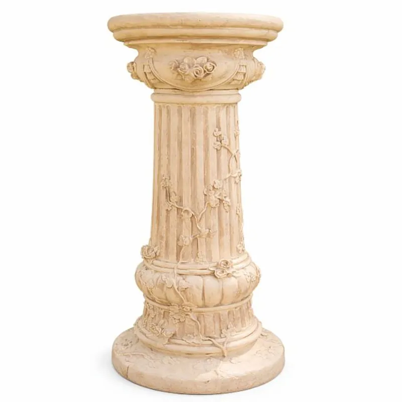 Casa Padrino Barock Säule Beige H. 78 cm - Barock Garten Deko Accessoires Top-Angebot