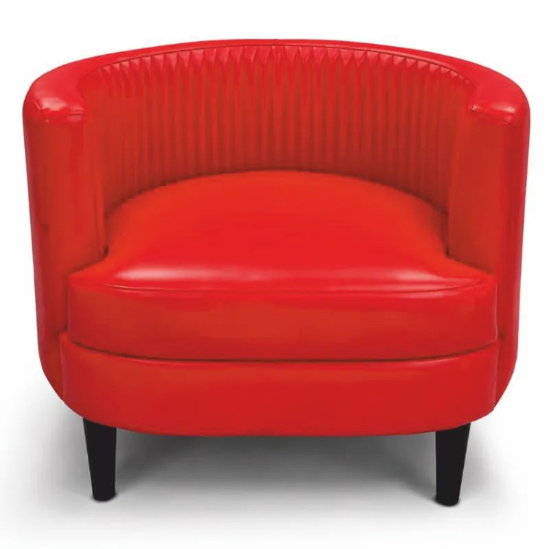 Neu Im Sortiment Casa Padrino Luxus Leder Sessel Rot / Schwarz - Wohnzimmer Echtleder Möbel