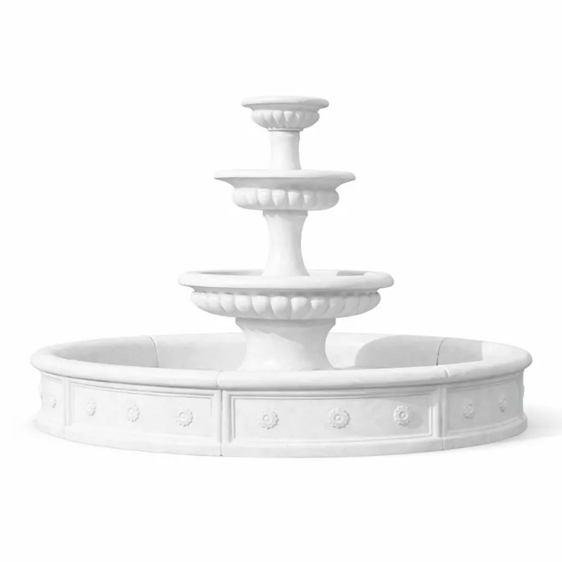 Neu Im Sortiment Casa Padrino Barock Garten Deko Springbrunnen Weiß Ø 255 x H. 171 cm