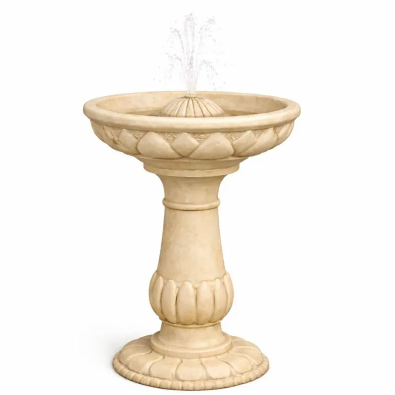 Schnäppchen Casa Padrino Jugendstil Springbrunnen Beige H. 74 cm - Garten Deko Accessoires