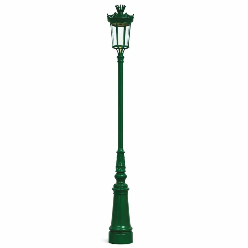Casa Padrino Jugendstil Gartenlaterne / Straßenlaterne Grün H. 336 cm - Außenbeleuchtung Neu