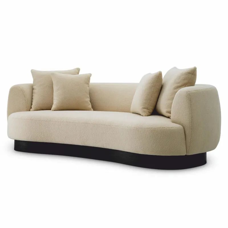 Begrenztes Angebot Casa Padrino Luxus Sofa Creme / Schwarz 250 cm - Wohnzimmer & Hotel Möbel
