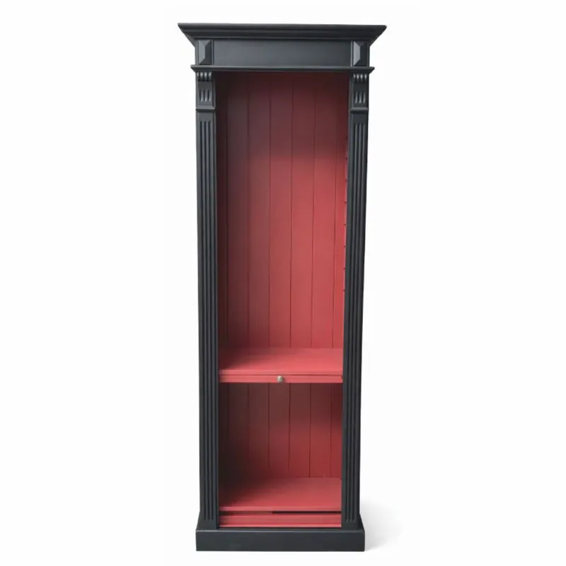 Casa Padrino Landhausstil Regalschrank Schwarz / Rosa H. 197 cm - Landhausstil Möbel Sonderangebot