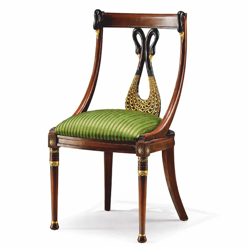 Abverkauf Casa Padrino Luxus Barock Esszimmer Stuhl Grün / Braun H. 98 cm - Made in Italy