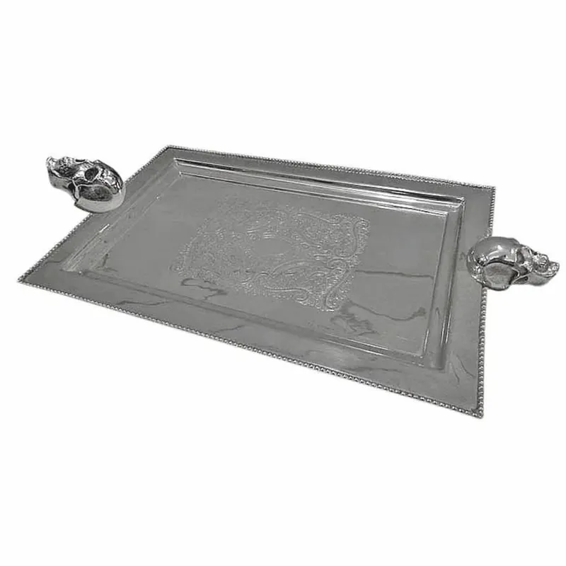 Casa Padrino Metall Serviertablett Silber 37 cm - Gastronomie Accessoires Direkt Vom Hersteller