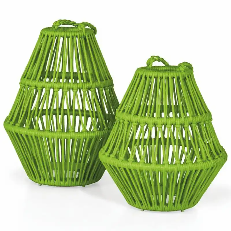 Garantierte Lieferung Casa Padrino Luxus Gartenlaternen Set Grün - Garten & Terrassen Deko Accessoires