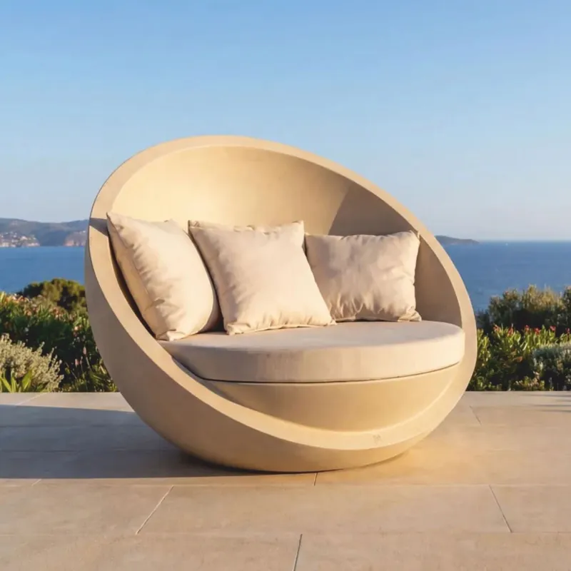 Casa Padrino Luxus Liegeinsel Matt Beige / Beige - Hotel & Garten Möbel Neue Ware