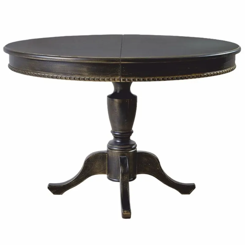 Casa Padrino Luxus Barock Esstisch Schwarz / Gold 120-160 cm - Barock Esszimmer Möbel Direkt Vom Hersteller