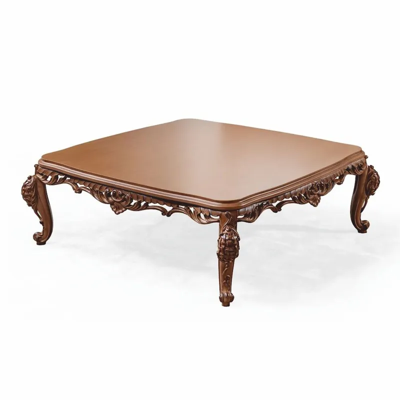 Casa Padrino Luxus Barock Massivholz Couchtisch Braun 132 cm - Barock Möbel Neue Kollektion