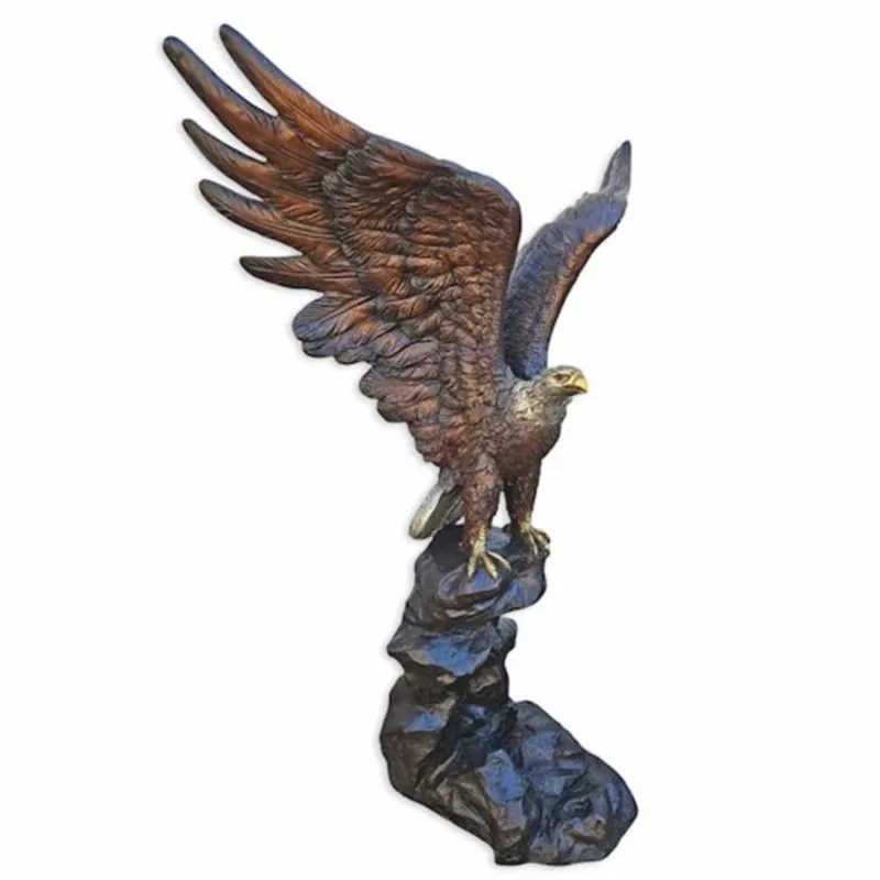 Casa Padrino Luxus XXL Bronze Deko Skulptur Adler Schaut Nach Rechts H. 189 cm Zertifiziert