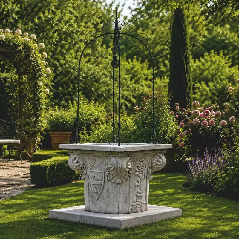 Casa Padrino Barock Gartenbrunnen Grau / Schwarz 120 x H. 260 cm - Made in Italy Jetzt Bestellen