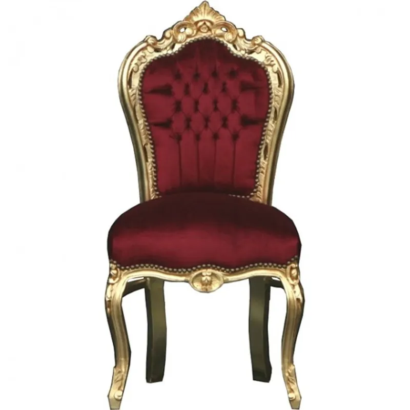 Sonderaktion Casa Padrino Baroque Dining Chair Bordeaux/Gold - Furniture