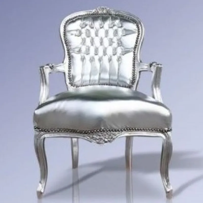 Baroque salon chair silver / silver Mod1 Knallerangebot