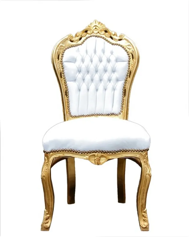 Sale Baroque dining room chair white / gold
