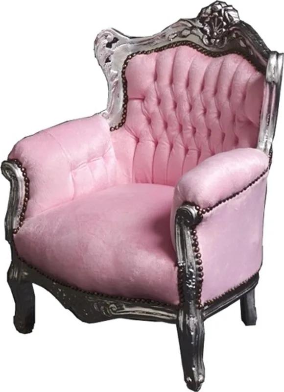 Wochenendangebot Baroque Kids Armchair Rose/Silver