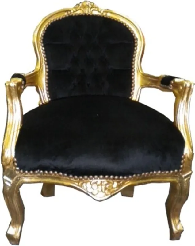 Preis Gesenkt Baroque Kids Armchair Black/Gold
