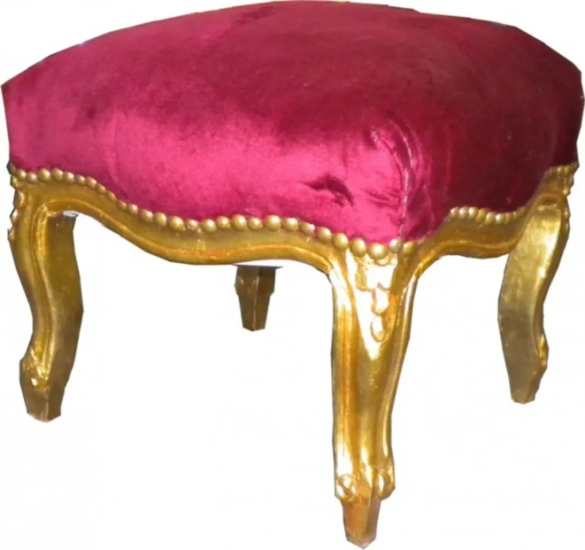 Baroque ottoman Bordeaux / Gold Nur Heute