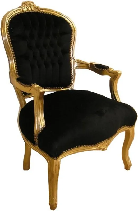 Sale Baroque Salon chair black / gold
