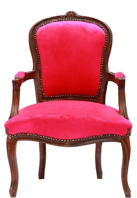 Neuheit Baroque Salon Chair Pink / Brown