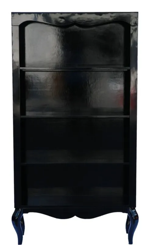 Casa Padrino baroque black high gloss lacquer shelves 180 x 95cm- cabinet Knallerangebot