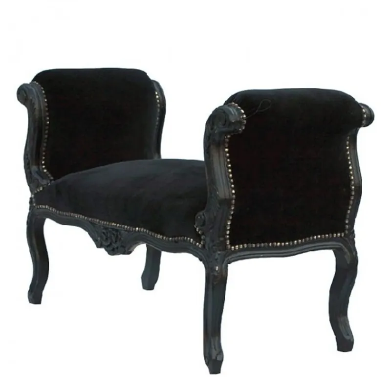 Baroque stool Stool Black / Black - Seat Nur Für Kurze Zeit