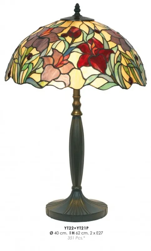 Günstig Casa Padrino Tiffany stool lamp Ø 40 x H. 62 cm - Tiffany table lamp