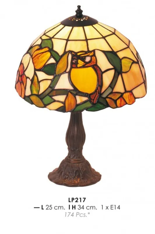 Casa Padrino Tiffany table lamp Ø 25 x H. 34 cm - Tiffany stool lamp Jetzt Kaufen