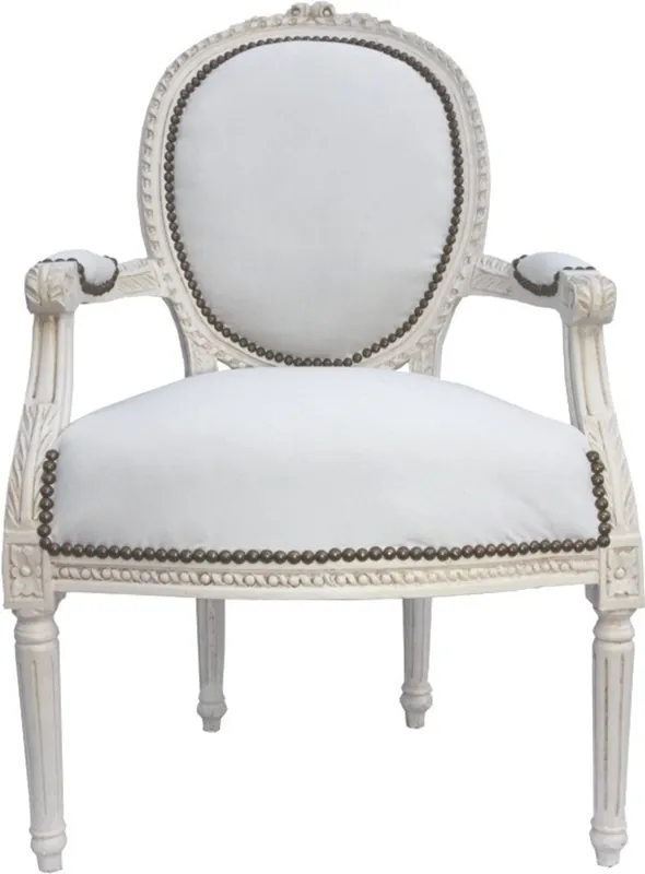 Top-Seller Baroque salon chair cream / cream Mod2