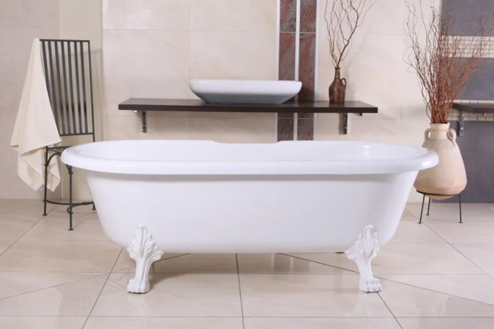 Detached luxury bath Nouveau Milano Black / White - Free Standing Bathroom Bath Baroque Begrenztes Angebot