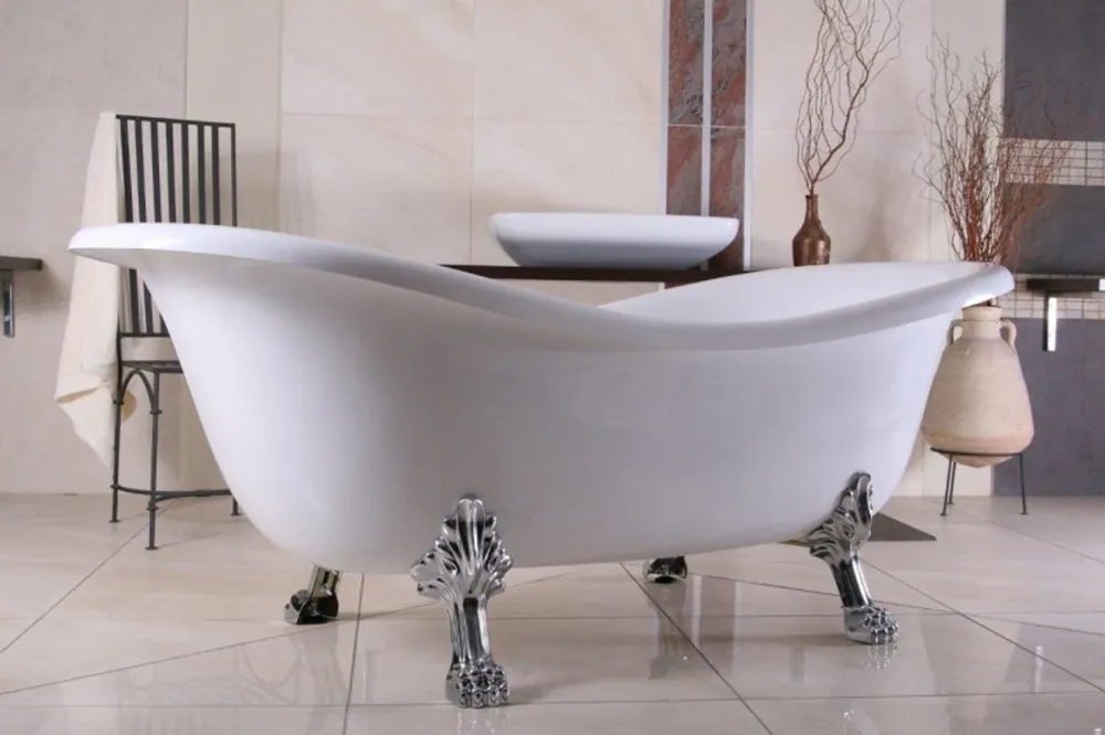 Detached luxury bath Nouveau Paris White / Silver 1880mm - Baroque bathroom Bestseller