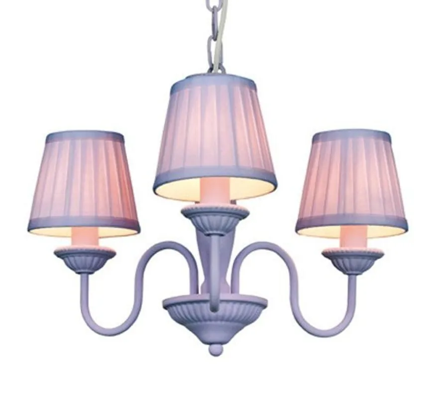 Baroque pendant lamp with pleated shade 3-burner gas cooker, purple light bulb Echt