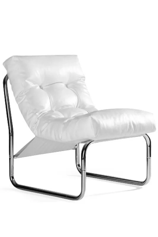 Top-Seller Casa Padrino designer salon chair white leather look - Modern living room chair