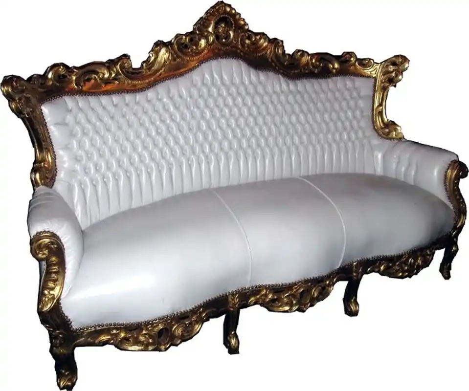 Knallerangebot Casa Padrino Sofa Baroque Master White / Gold