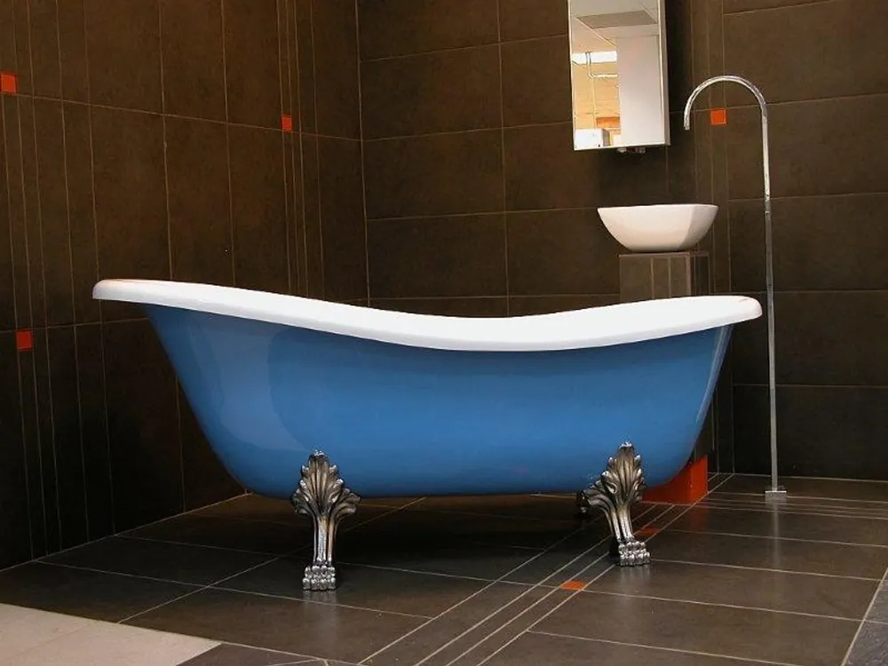 Finale Aktion Detached luxury bath Nouveau Roma Light Blue / White / Chrome 1470mm - Baroque Antique Bathroom