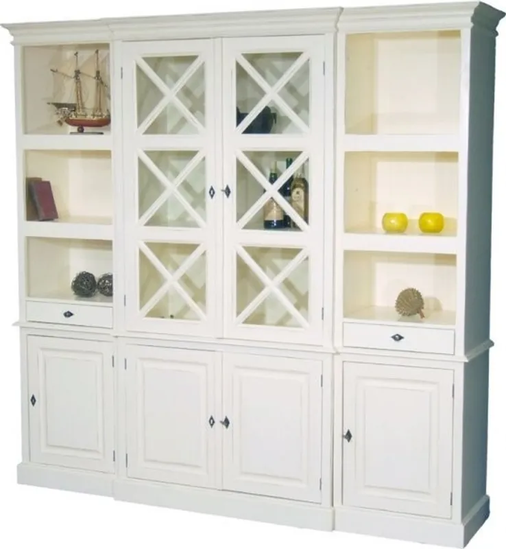 Large Shabby Chic country house style cabinet with 4 doors and 2 drawers - buffet cabinet - wardrobe dining room Kracherpreis